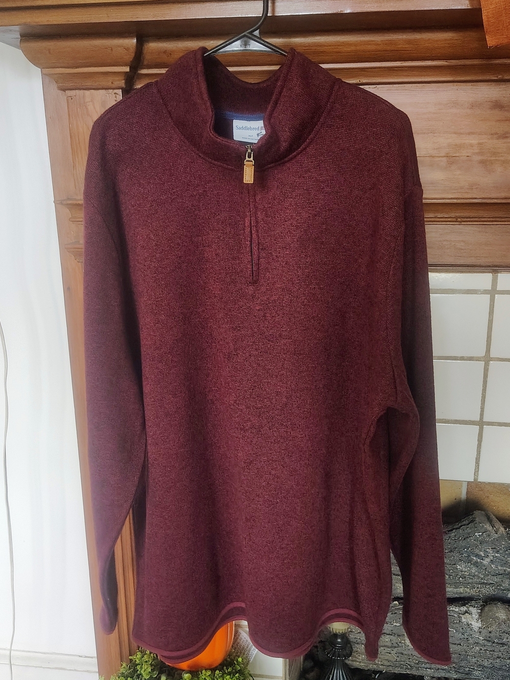 Saddlebred Men's Burgundy Half-Zip Pullover